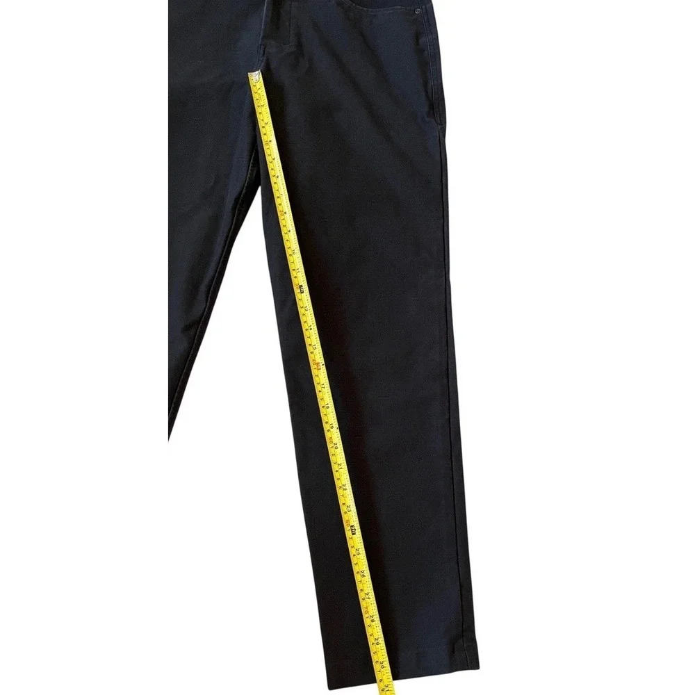 Lululemon Commission Slim-Fit Pant Mens 32 Black Cotton Blend Stretch Chino